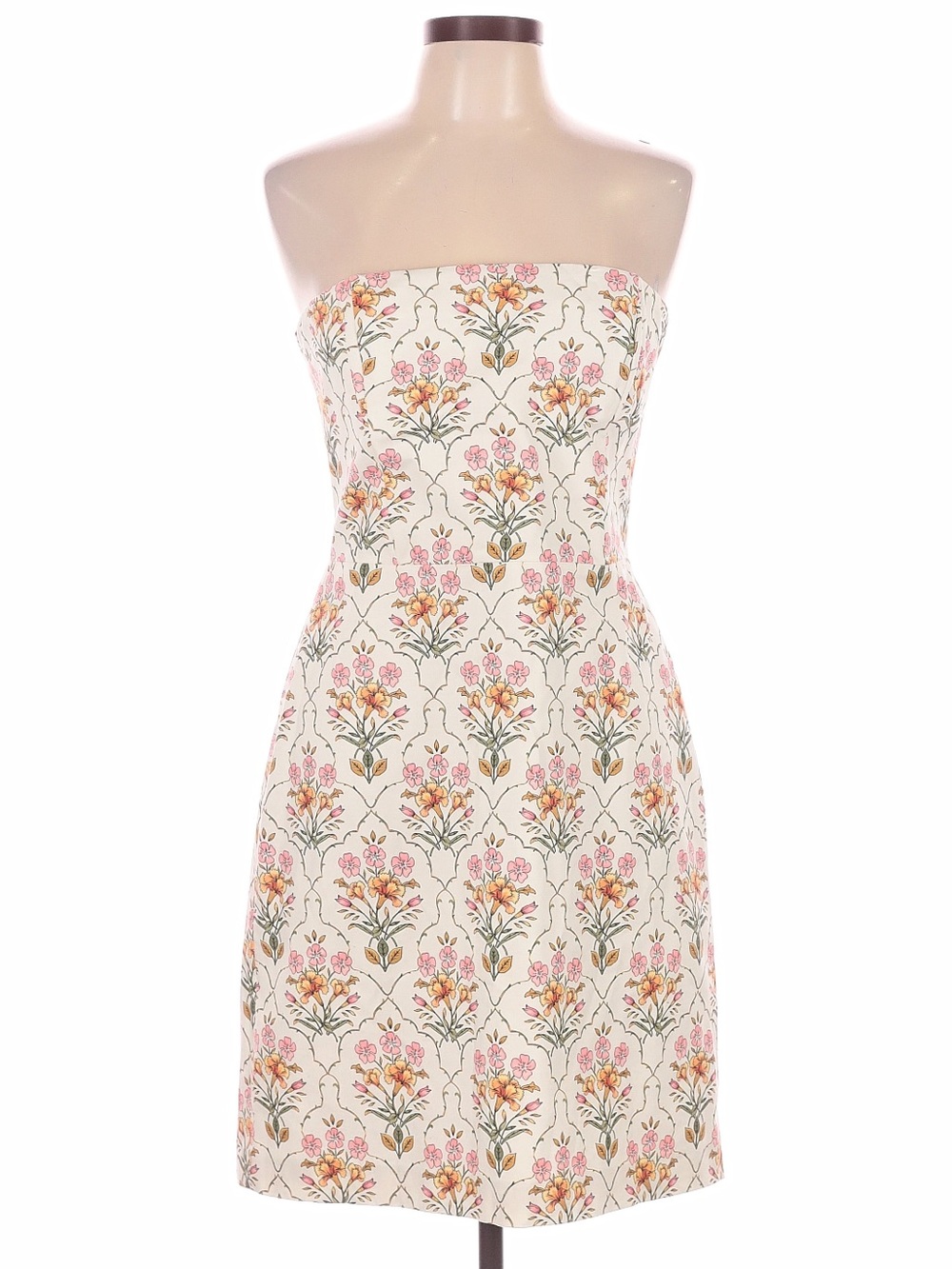 FAVORITE DAUGHTER The Willow Floral Strapless Minidress Sz 14 Floral Mosaic